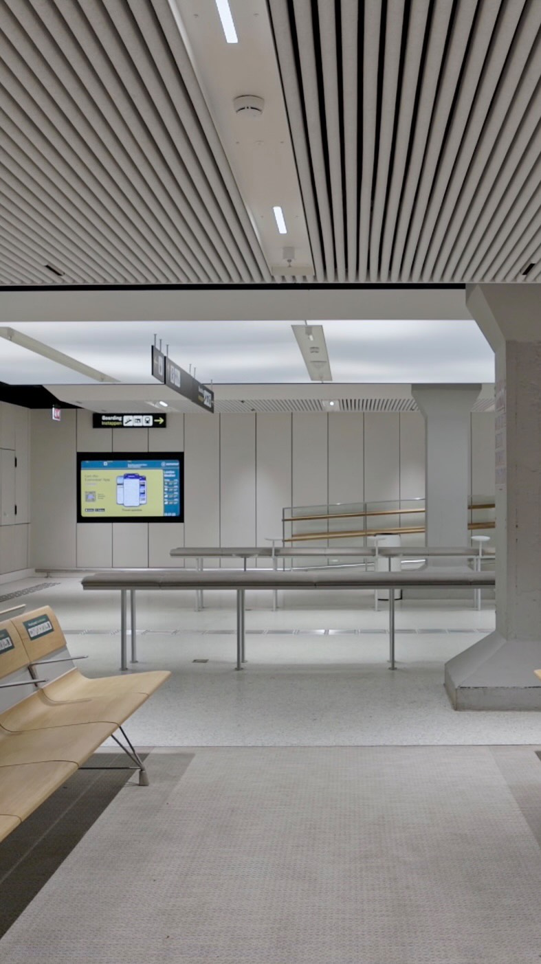 Eurostar UK Terminal, a ceiling inspired by the North Sea sky, image 1 of 1